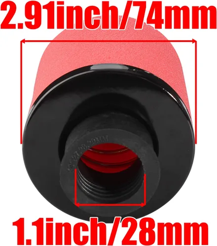 Vista 3 de 2 filtros de 1.1 pulgadas y 1.102 in para 50cc - 90cc 110cc 125cc 150cc GY6 Engine ATV Quad Scooter Go Kart Mini Moto Pocket Pit Dirt Super Bike