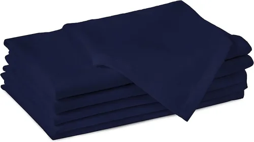 Vista 50 de Encasa XO Juego de 12 servilletas de tela de cóctel Servilletas de mesa de algodón puro Tamaño (9 x 9 pulgadas) B gris sólido Lavable a
