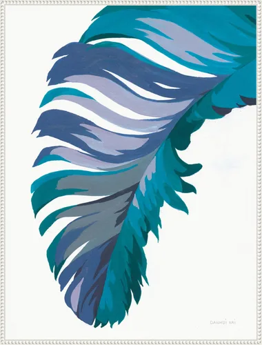 Vista 10 de Amanti Art Framed Canvas Wall Art 24x18 Retro Big Leaf I Cool by Danhui Nai, Framed Wall Art Canvas, Abstract Artwork, Traditional Decor, Medium