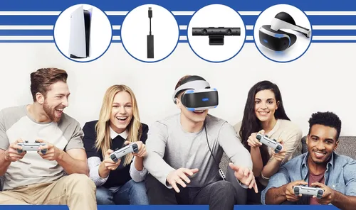 Vista 4 de PSVR Adaptador PS5 PS4 Cable adaptador de cámara, Play PS VR en PS5 Playstation 5, cable de conexión convertidor para PS4 PSVR a PS5 consola