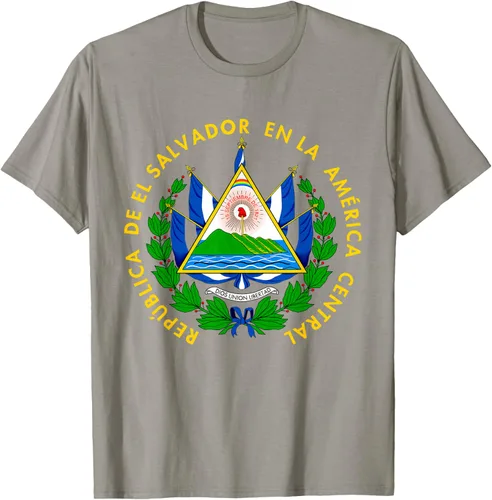Vista 33 de Camiseta con diseño de emblema de la bandera de El Salvador