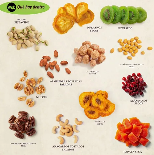 Vista 6 de NUT CRAVINGS - Cesta de regalo de frutas secas y nueces mixtas