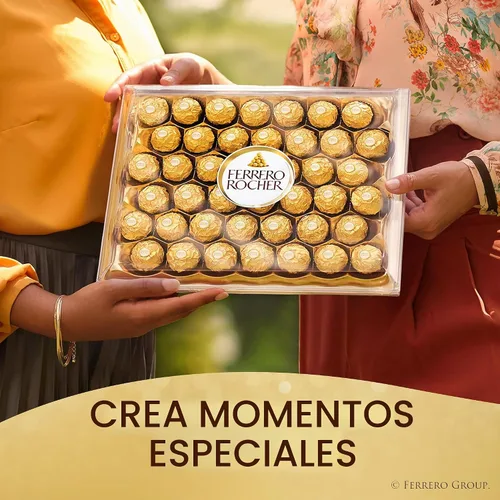 Vista 6 de Ferrero Rocher Chocolate Candy, 16 chocolates con leche de avellana, 7
