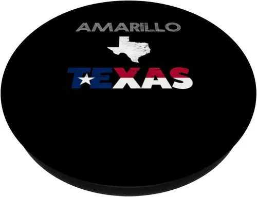 Vista 2 de Amarillo, TX bandera de Texas recuerdo nativo turístico PopSockets intercambiable PopGrip