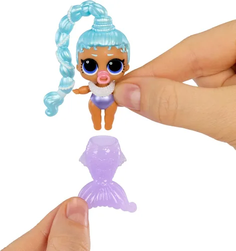 Vista 3 de L.O.L. Surprise! Sirenas de maquillaje mágico ¡Transformación! Pack de 2 hermanas bebé con maquillaje de labios DIY portátil para ti y tu muñeca