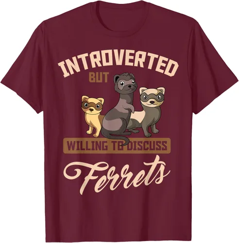 Vista 12 de Camiseta para amantes de los animales de los hurones, Negro, S