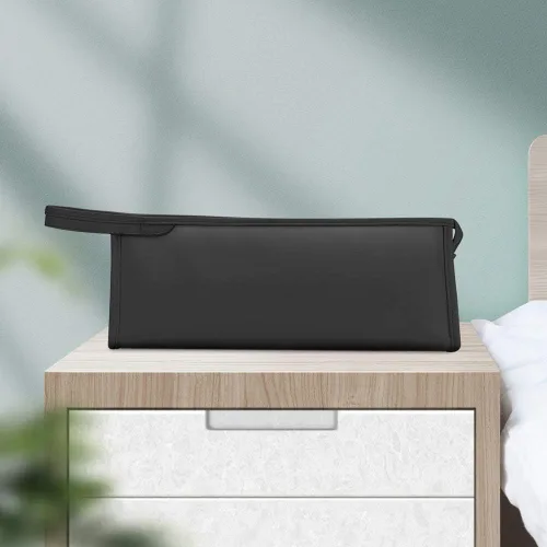 Vista 5 de Funda de viaje de piel sintética portátil para Dyson Airwrap Styler/Shark Airwrap, impermeable, antiarañazos, a prueba de polvo, a prueba de golpes