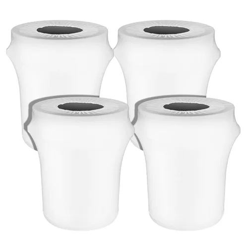 Vista 10 de Tanlade Cubierta elástica para cubo de basura de 32 galones, contenedor de residuos de spandex para exteriores, negro, 1 unidad