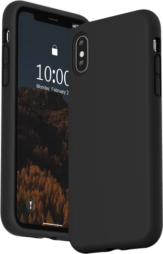 Vista 13 de SURPHY Diseñada para iPhone Xs y iPhone X con forro de microfibra, funda gruesa de silicona líquida para iPhone X XS de 5.8 pulgadas, color rosa bebé