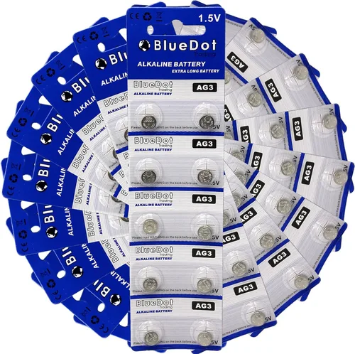 Vista 4 de BlueDot Trading AG3 LR41 SR41 392 196 Pila de moneda de botón alcalino 1.55v Batería para relojes, calculadoras, juguetes, otros productos