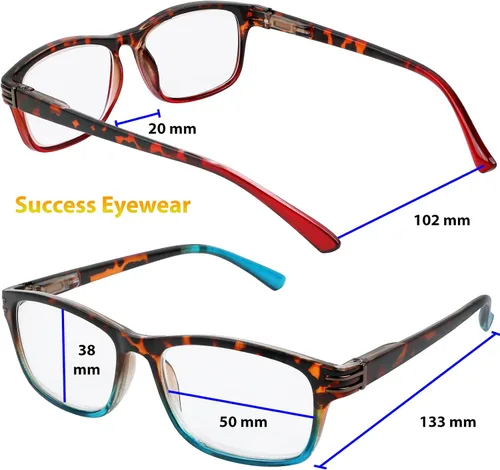 Vista 3 de Anteojos de lectura. 3 Pares de anteojos para leer, económicos y con estilo. Anteojos de lectura a la moda, para hombre o mujer., MM