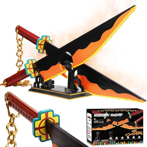 Vista 11 de Jorumo Juegos de construcción de espadas para adultos, hacha Himejima Gyomei de 42 pulgadas y martillo de meteorito de bloques de construcción