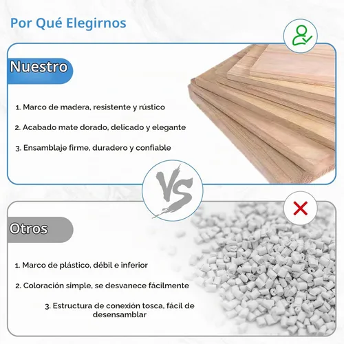Vista 5 de 3 espejos redondos dorados para decoración de pared, espejos de pared de madera para decoración del hogar (dorado)