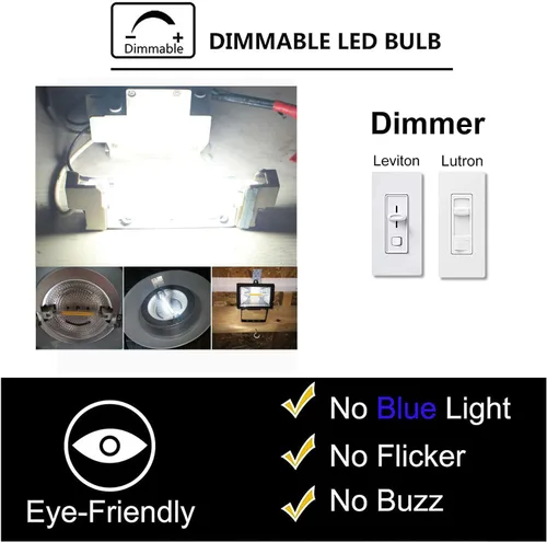 Vista 6 de Bombilla LED R7S de 20 W (paquete de 2) 100 W, equivalente a halógeno, 6000 K, luz blanca diurna tipo J T3, luz de inundación de doble extremo
