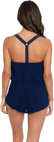 Vista 3 de MagicSuit Traje de baño de una pieza para mujer, con tachuelas de estrella, con espalda cruzada, suave copa