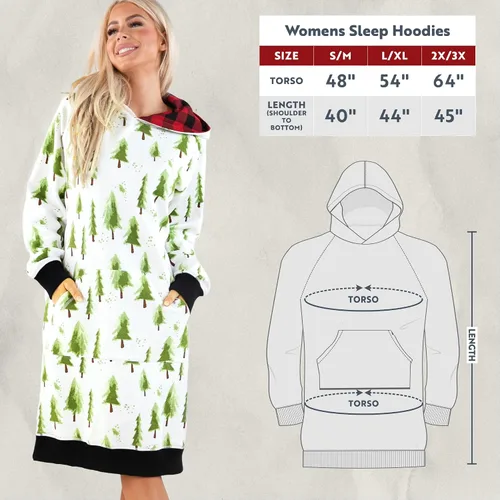 Vista 107 de Lazy One Sudadera con capucha de gran tamaño, ropa de dormir cómoda, vestido de suéter para mujer