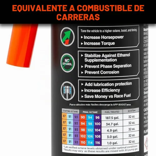 Vista 2 de potenciador de octanos en botella de cuarto de galón, profesional
