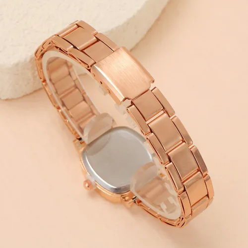 Vista 4 de Top Plaza Reloj de esfera con números arábigos cuadrados vintage para mujer de fácil lectura