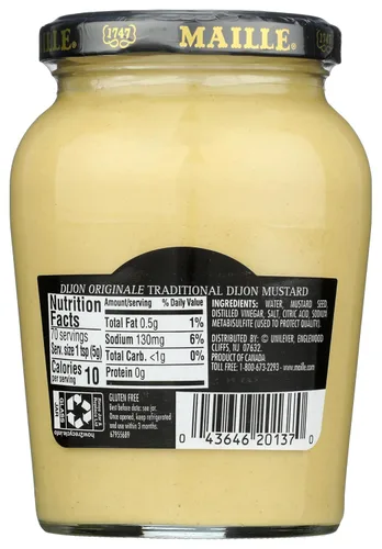 Vista 2 de Mostaza de Dijon Original de Maille, 13.4 onzas / 380 g