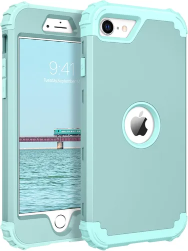Vista 29 de BENTOBEN Funda para iPhone SE 2022 y iPhone SE 2020, resistente 3 en 1, cuerpo completo, resistente, a prueba de golpes, híbrida de policarbonato