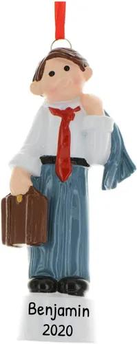 Vista 4 de Adorno de Navidad personalizado para el primer trabajo 2025 – Adorno de mi primer trabajo, adornos de Navidad 2025 niña afroamericana Ornaments by