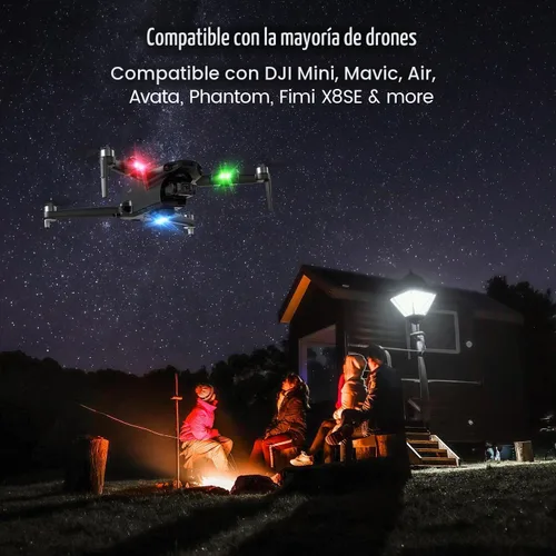 Vista 3 de Luz estroboscópica Holyton para dron, luz anticolisión, lámpara LED recargable para vuelo nocturno de dron FAA, compatible con DJI Mini 4 Pro, Avata