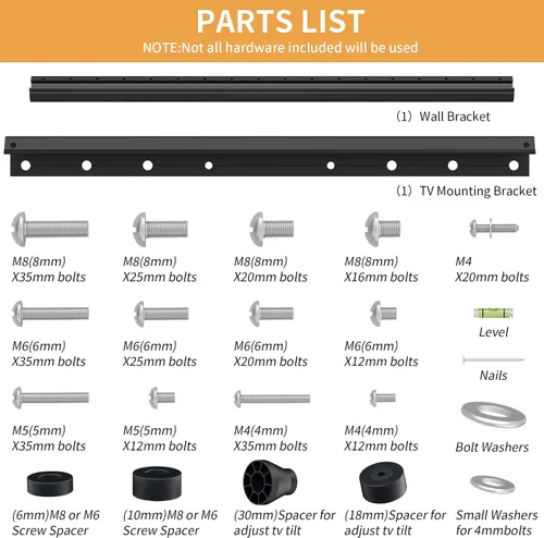 Vista 6 de KAMIWI Soporte de pared para TV de 12 a 55 pulgadas de hasta 100 libras