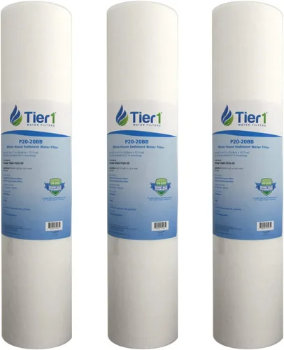 Vista 17 de Tier1 Filtro de agua de 5 micras de 20 x 4.5 pulgadas Cartucho de prefiltro de sedimentos de polipropileno hilado para toda la casa Reemplazo