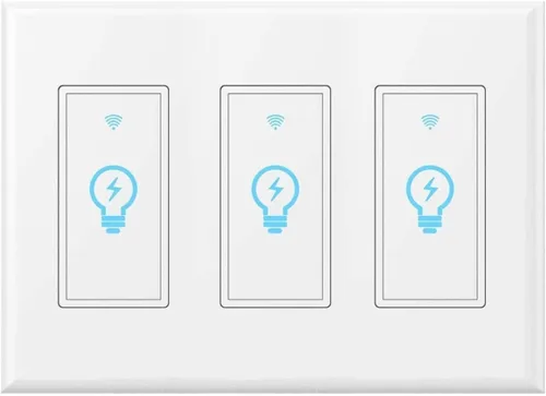 Vista 9 de Micmi Interruptor inteligente, interruptor de luz WiFi en la pared compatible con Amazon Alexa Google Home, función de temporizador, apto para caja