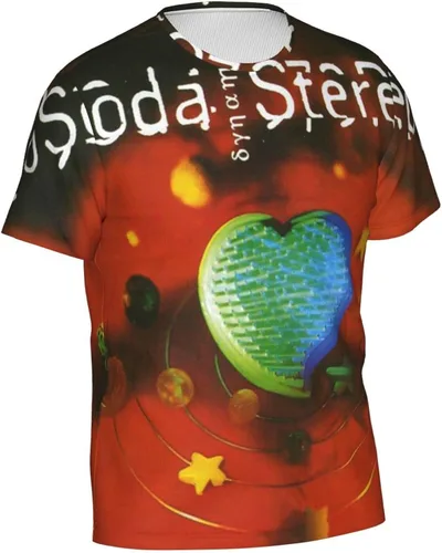 Vista 3 de Soda Stereo Dynamo T Shirt Mens Summer Tee Casual Short Sleeve 3D Print T-Shirts