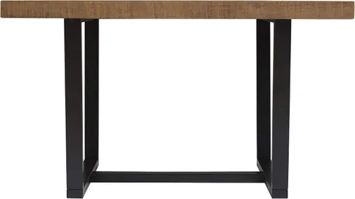Vista 6 de Walker Edison mesa de comedor rectangular para 6 personas, de madera desgastada, de estilo moderno y campestre, 52 pulgadas, roble rústico