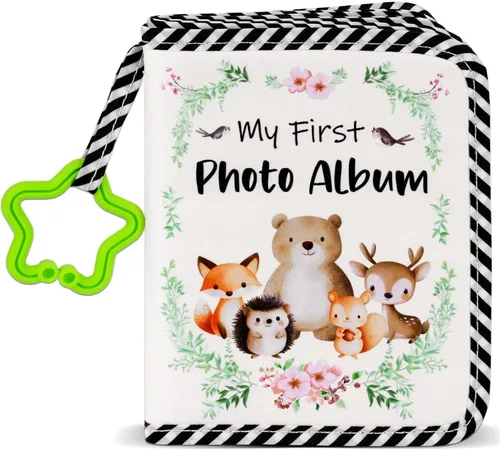 Vista 11 de Álbum de Mi Primera Familia del Bebé, Libro de Tela Suave para Fotos de Animales, Mi Primer Libro de Fotos, Álbum de Recuerdos del Bebé, Regalo que