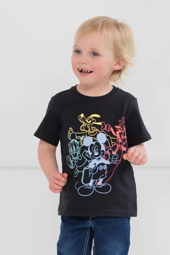 Vista 3 de Disney Mickey Mouse Pixar Toy Story Winnie The Pooh Pixar Cars Lion Guard - Paquete de 2 camisetas para niños pequeños GrisBlanco