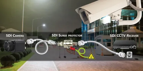 Vista 5 de Protector de sobretensiones coaxial SDI – Solución fiable y fácil de instalar para golpes de rayos y sobretensiones – Compatible con múltiples