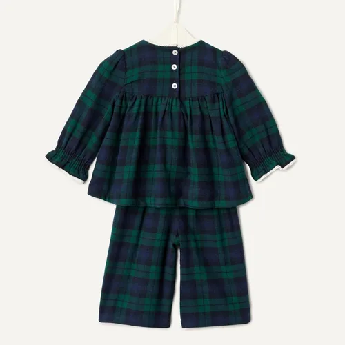Vista 5 de Tienda Essentials x Sofia Grainge - Conjunto de franela de manga larga para bebés y niñas