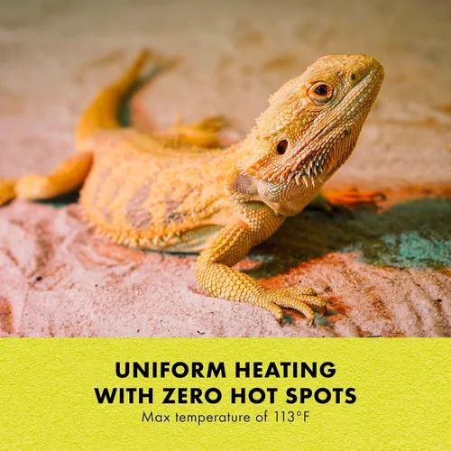 Vista 5 de Zilla Alfombrillas térmicas de terrario negras pequeñas, 10-20 galones, 8 vatios Terrarium Heater for Reptiles, Snakes