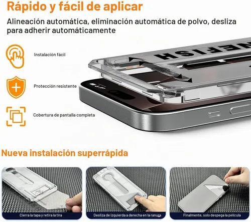 Vista 2 de OneFish Protector de pantalla de vidrio templado de borde completo para iPhone 11 Pro/XS/X de 5.8 pulgadas, paquete de 2 refuerzos de bordes HD
