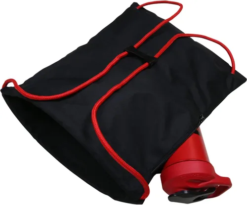 Vista 3 de 5% Nutrition Bolsa de gimnasio con cordón, Negro "Reps for Rich