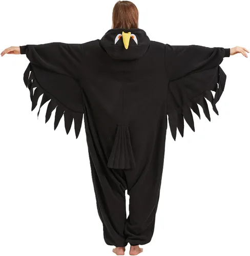 Vista 6 de Pijama de dinosaurio de pterosaurio para adultos, cosplay de Navidad y Halloween