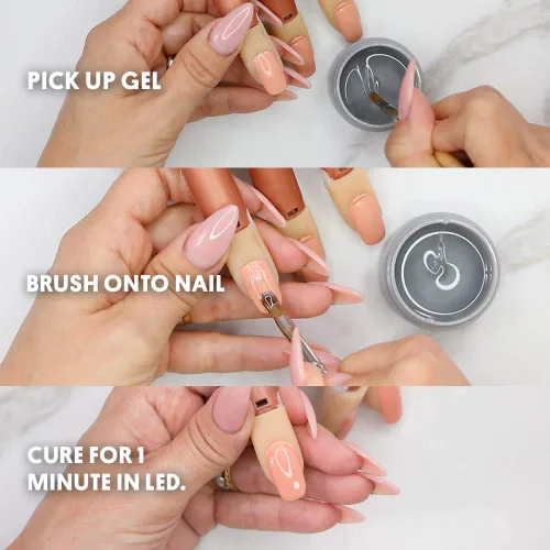 Vista 3 de Young Nails Synergy Base Gel - Enredo tecnológicamente avanzado de cadena fácil de usar. Construye, oculta, esculpe y brillo - Disponible