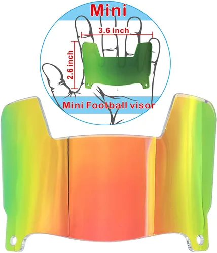 Vista 11 de Visera de casco de fútbol mini transparente con clips de ajuste universal para coleccionistas y exhibición