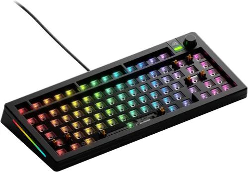 Vista 9 de Glorious Gaming - Kit de teclado para juegos personalizado GMMK 3 Barebones con perilla, teclado mecánico compacto 65%, sistema de juntas modulares