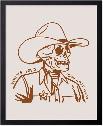 Vista 243 de Poster Master Póster de You've Yeed Your Last Haw - Impresión retro de vaquero marrón - Arte occidental - Arte moderno - Arte del salvaje oeste