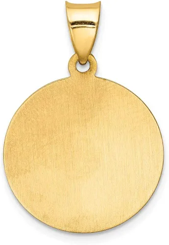 Vista 3 de Colgante de oro amarillo de 14 quilates con colgante de medalla Caridad del Cobre