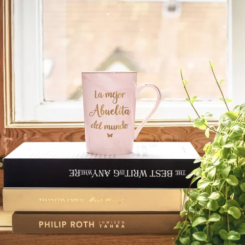 Vista 2 de Cabtnca Taza La Mejor Abuelita Del Mundo, regalos de Navidad para el Día de la Madre para la abuela, regalos de abbuela en español, regalos