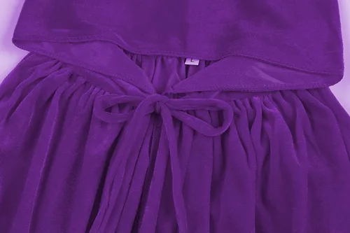 Vista 4 de Capa de terciopelo con capucha para niños, para navidad, halloween, juego de rol, disfraz, cosplay