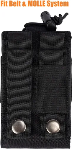 Vista 5 de Bolsa de radio ajustable MOLLE Soporte de radio para cinturón táctico de dos vías Funda de radio Walkie Talkies caso Rifle Mag Carrier 0.219 in