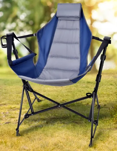 Vista 8 de [Usado] Docusvect Silla de Camping en Forma de Hamaca - Silla de Hamaca Portátil de 3 Alturas para Camping con Respaldo Ajustable, Reposacabezas