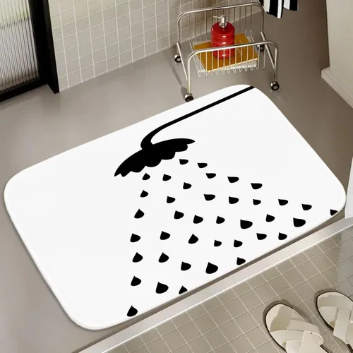 Vista 22 de Alfombra de baño de terciopelo coral con diseño náutico de tortugas marinas, animales de playa, tapete de ducha antideslizante para baño de océano