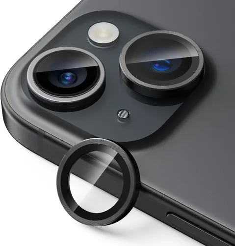 Vista 7 de UARMOR - Protector de lente de cámara compatible con iPhone 17, 16 y 16 Plus: vidrio templado 9H y cubierta de aluminio, transparente HD, kit